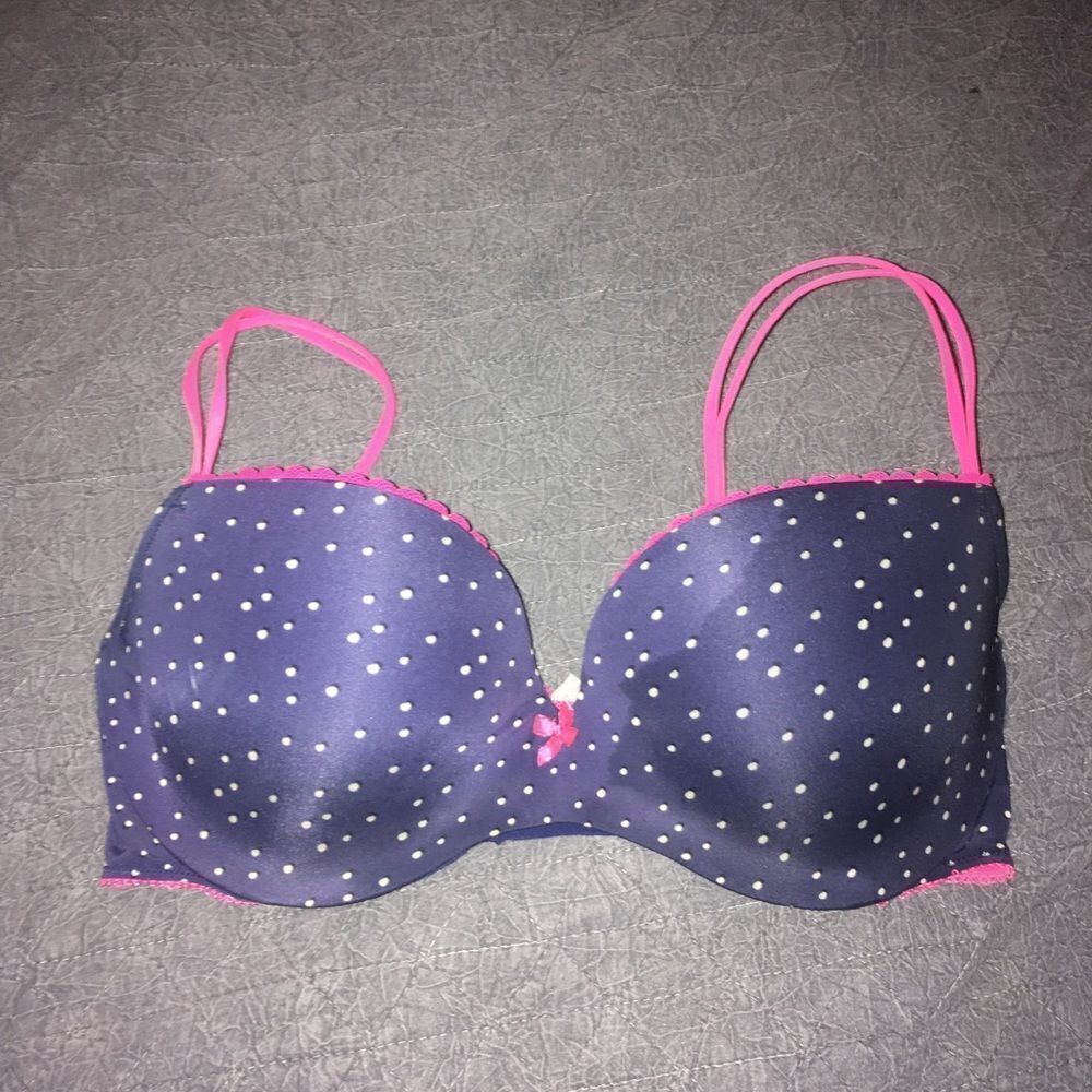 Victoria’s Secret padded Demi 34D polka dot bra